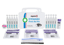 REGULATOR Eyewash First Aid Kit, 21 x 7.5 x 13 cm, for workplace eye injuries and contaminant removal