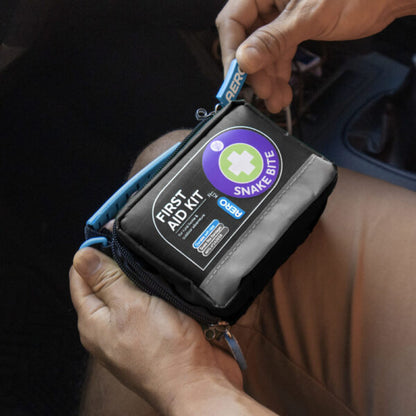Clinical-grade, latex-free snake bite kit contents in internal compartments, refillable individually