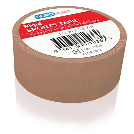 Rigid sports tape in 5 cm, 3.8 cm and 2.5 cm widths included with the Club Sports First Aid Kit