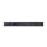 Rectangular LED aquarium light bar with multicolor bulbs on white background