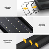 LED aquarium light bar with adjustable bracket, 2835SMD lamp beads, and heat dissipation feature