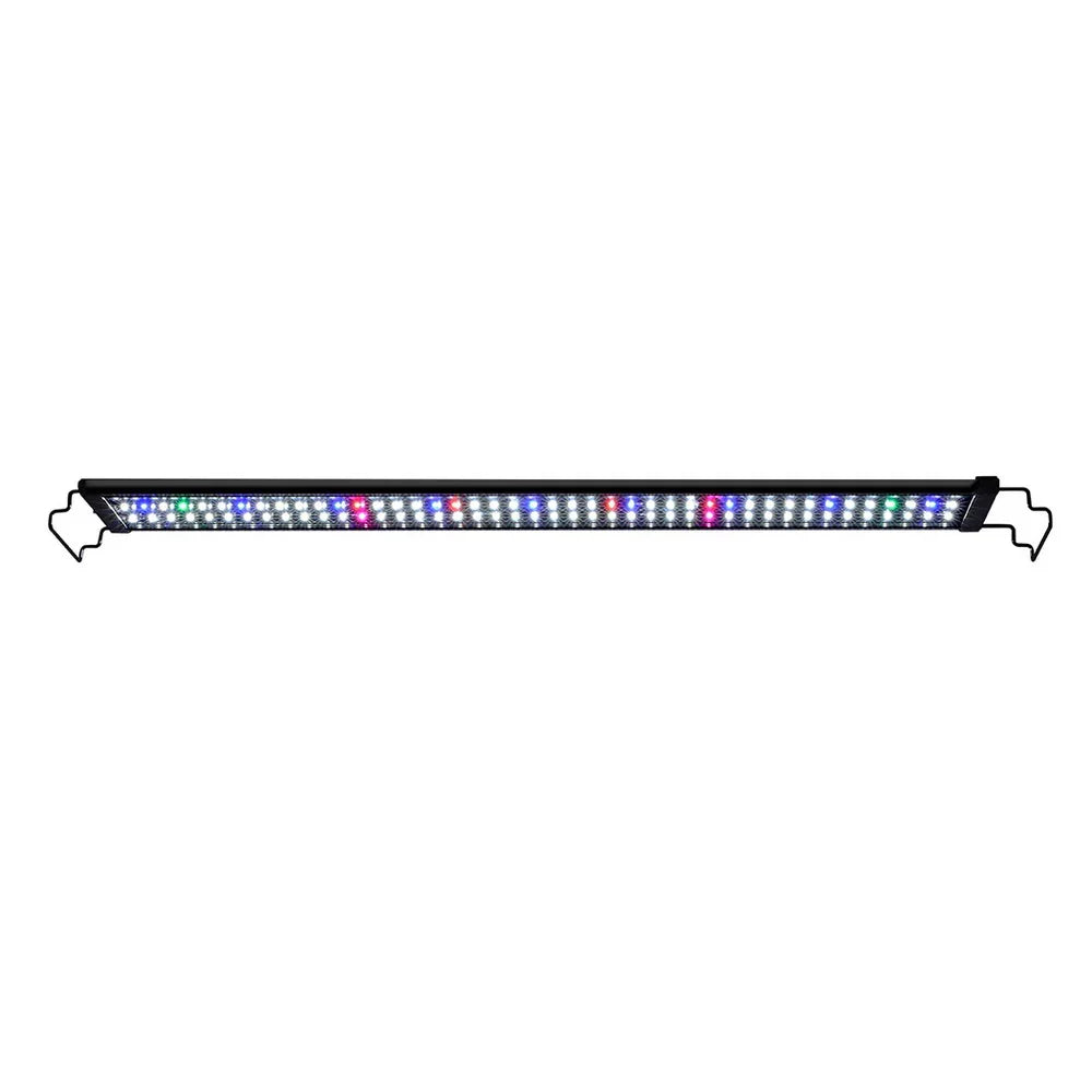 LED aquarium light bar with multi-color bulbs and adjustable mounting brackets