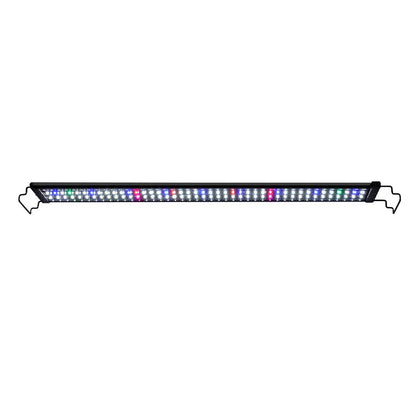 LED aquarium light bar with multi-color bulbs and adjustable mounting brackets