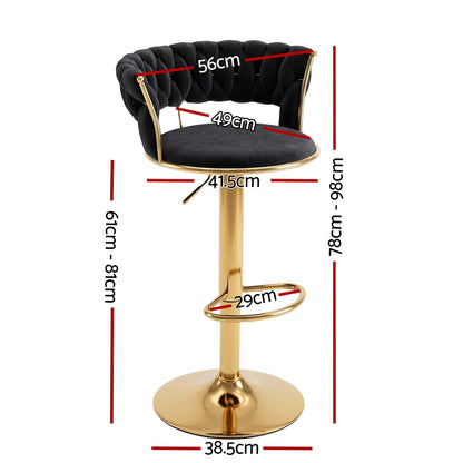 Artiss Vivien stool on a powder-coated steel pedestal base