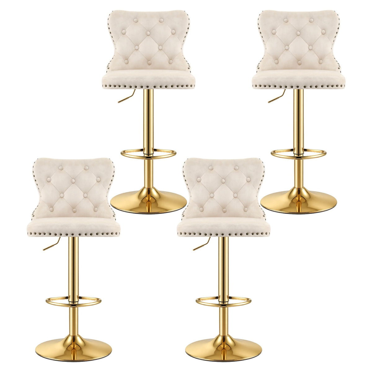 Artiss bar stool with reinforced gas lift cylinder and tool free height adjustment