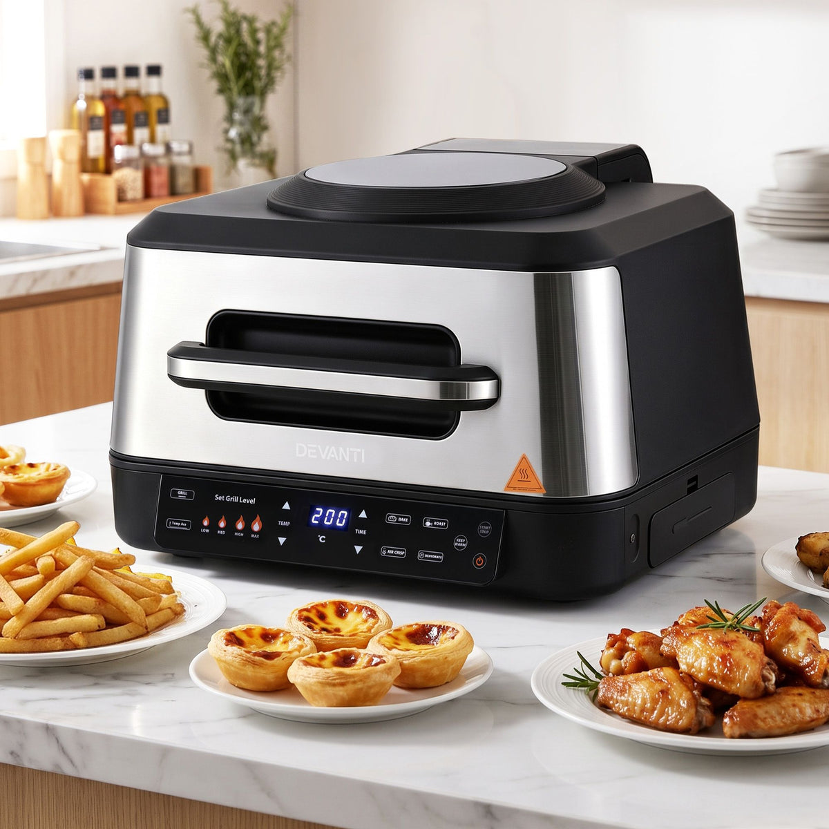 Devanti 5-in-1 BBQ Grill Air Fryer 8L 2200W