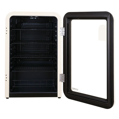 LUVIMO 130L Bar Fridge Mini Refrigerator Glass Door Aesthetics Cooler