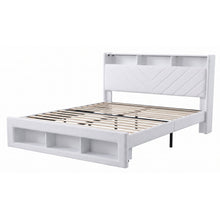Artiss King Bed Frame With Storage Charging Station LED White
