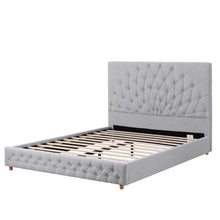 Artiss Queen Bed Frame With Tufted Headboard Grey