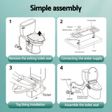Simple toilet seat assembly guide with step-by-step instructions for easy installation