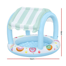 Bestway Inflatable Kids Pool with Sun Shade Candy Theme 104x84cm