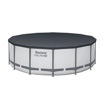 Bestway Swimming Pool 427x427x122cm Steel Frame Above Ground Pools Round Filter Pump Ladder