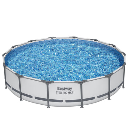 Bestway 427CM Swimming Pools Steel Above Ground Round Backyard Pool Set White