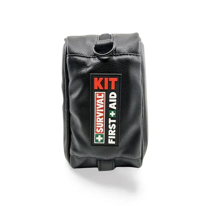 Compact baby first aid kit sized to fit inside a pram or a nappy bag
