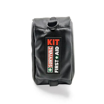 Compact baby first aid kit sized to fit inside a pram or a nappy bag