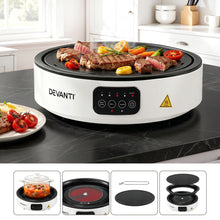 Devanti Ceramic Electric Cooktop Hot Plate Countertop White