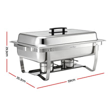 5 Star Chef 7.5L chafing dish with three separate food pans