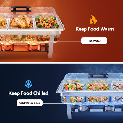 7.5L chafing dish food pans, dishwasher safe
