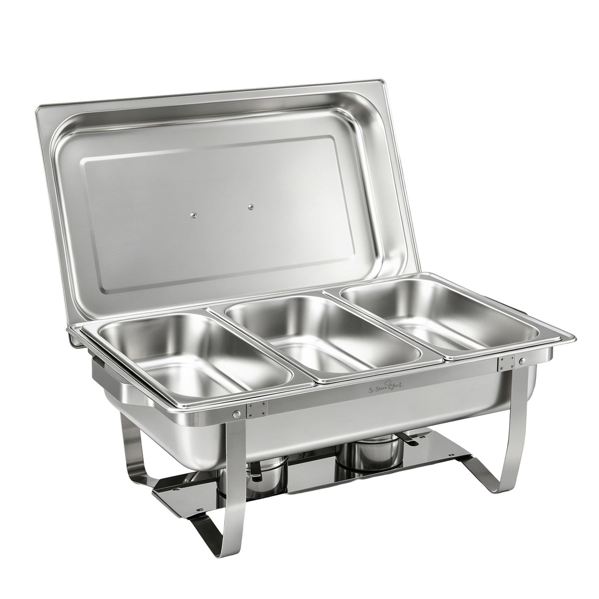 5 Star Chef 7.5L 3 pan stainless steel buffet server