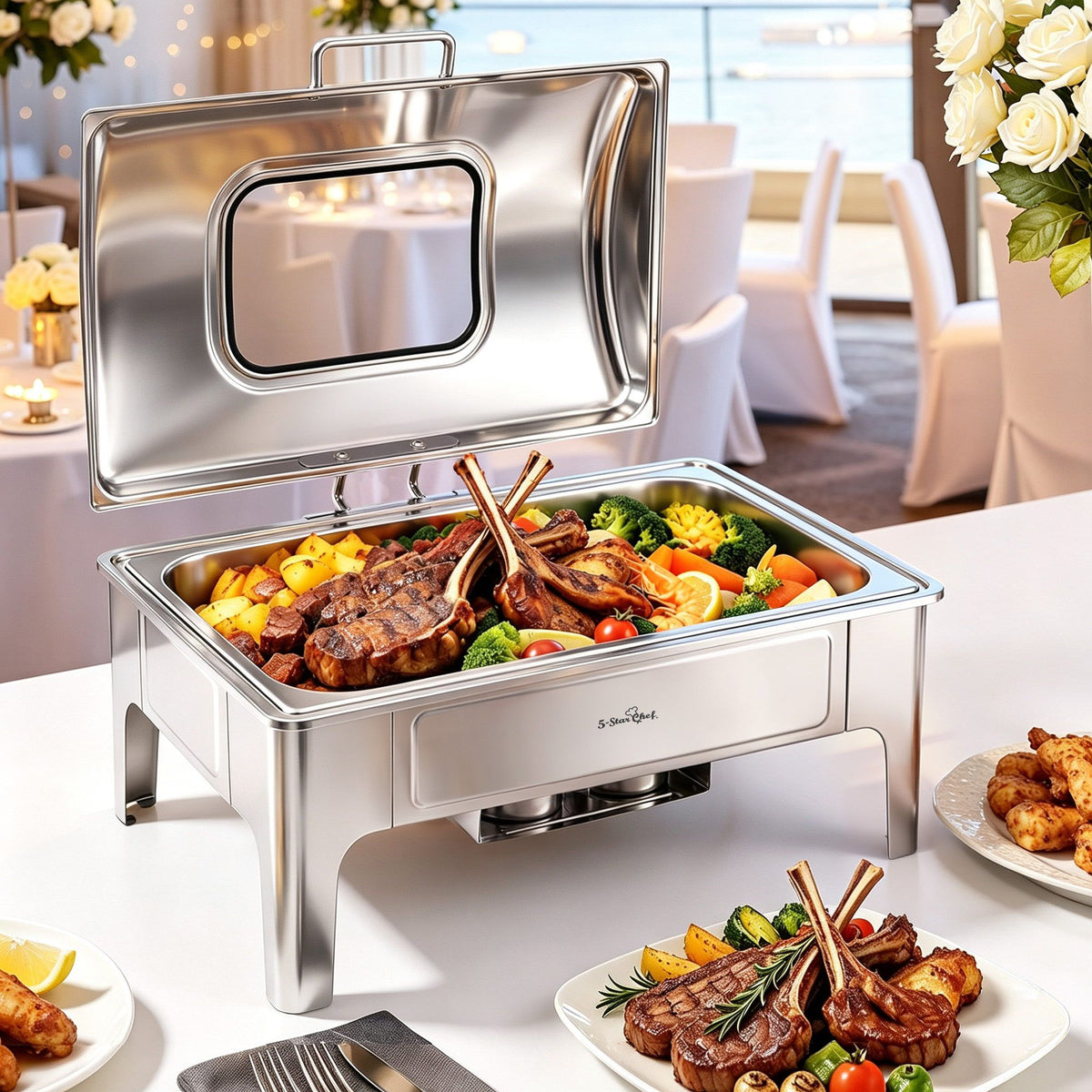 5 Star Chef 9L chafing dish in food grade stainless steel