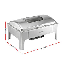5 Star Chef 9L chafing dish with tempered glass viewing lid