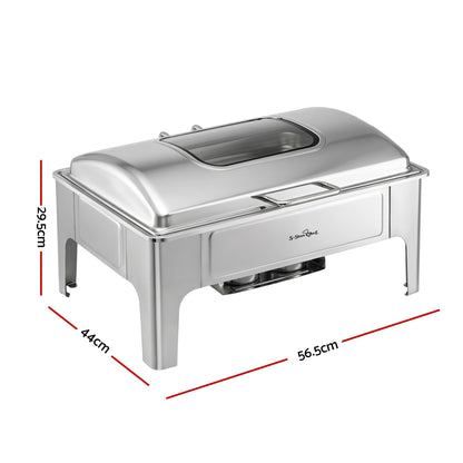 5 Star Chef 9L chafing dish with tempered glass viewing lid