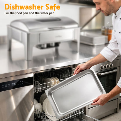 9L chafing dish food pan in food grade stainless steel
