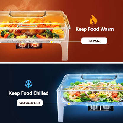 5 Star Chef 9L chafing dish lid with clear tempered glass window