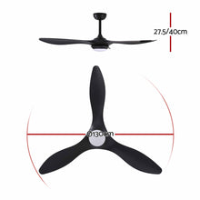 Devanti 52 inch DC Ceiling Fan with LED Light - Black - view 2