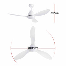 Devanti 48 inch DC Ceiling Fan with LED Light - White - view 2