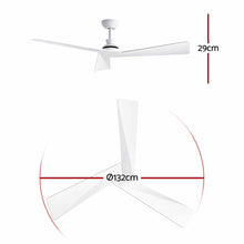 Devanti 52 inch DC Ceiling Fan, No Light - White - view 2