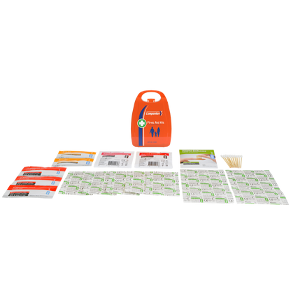 COMPANION 1 Series plastic personal first aid kit by Aero Healthcare, stocked for minor cuts and grazes