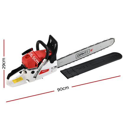 Giantz Chainsaw Petrol 62CC 20" Bar Commercial E-Start Pruning Chain Saw Spark Plug