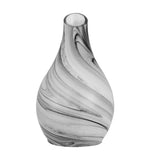 Modern marble swirl vase with glossy finish, decorative home decor accent piece
