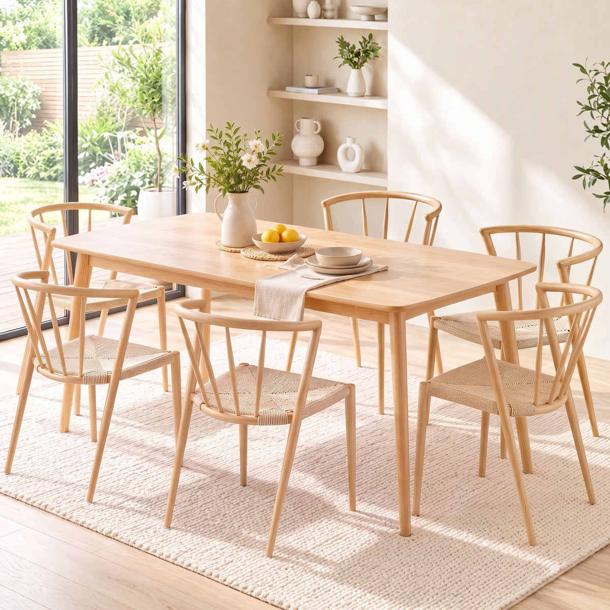 Artiss Wishbone dining chair measuring 52.5 x 52.5 x 72cm