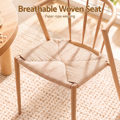 Anti-slip floor protectors on the metal legs of the Artiss Wishbone dining chair