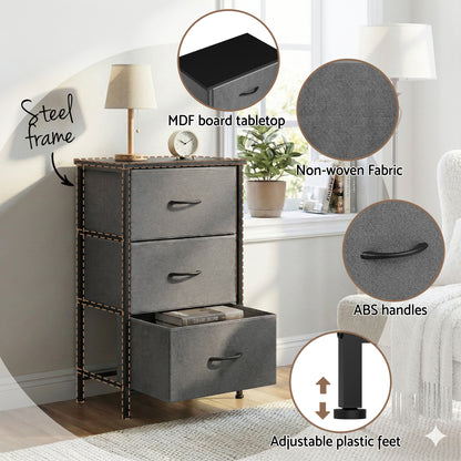 Artiss 3-Drawer Chest | Grey
