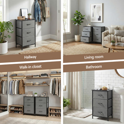 Artiss 3-Drawer Chest | Grey