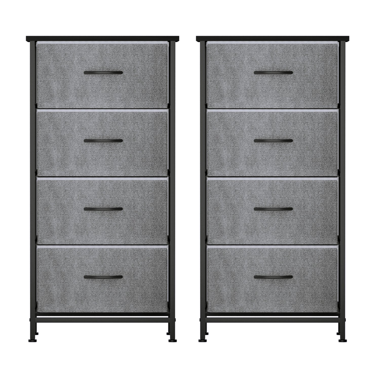 Artiss 4-Drawer Chest | Grey (Set of 2)