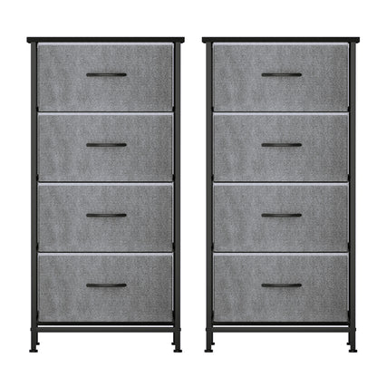 Artiss 4-Drawer Chest | Grey (Set of 2)