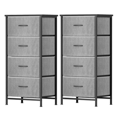 Artiss 4-Drawer Chest | Grey (Set of 2)