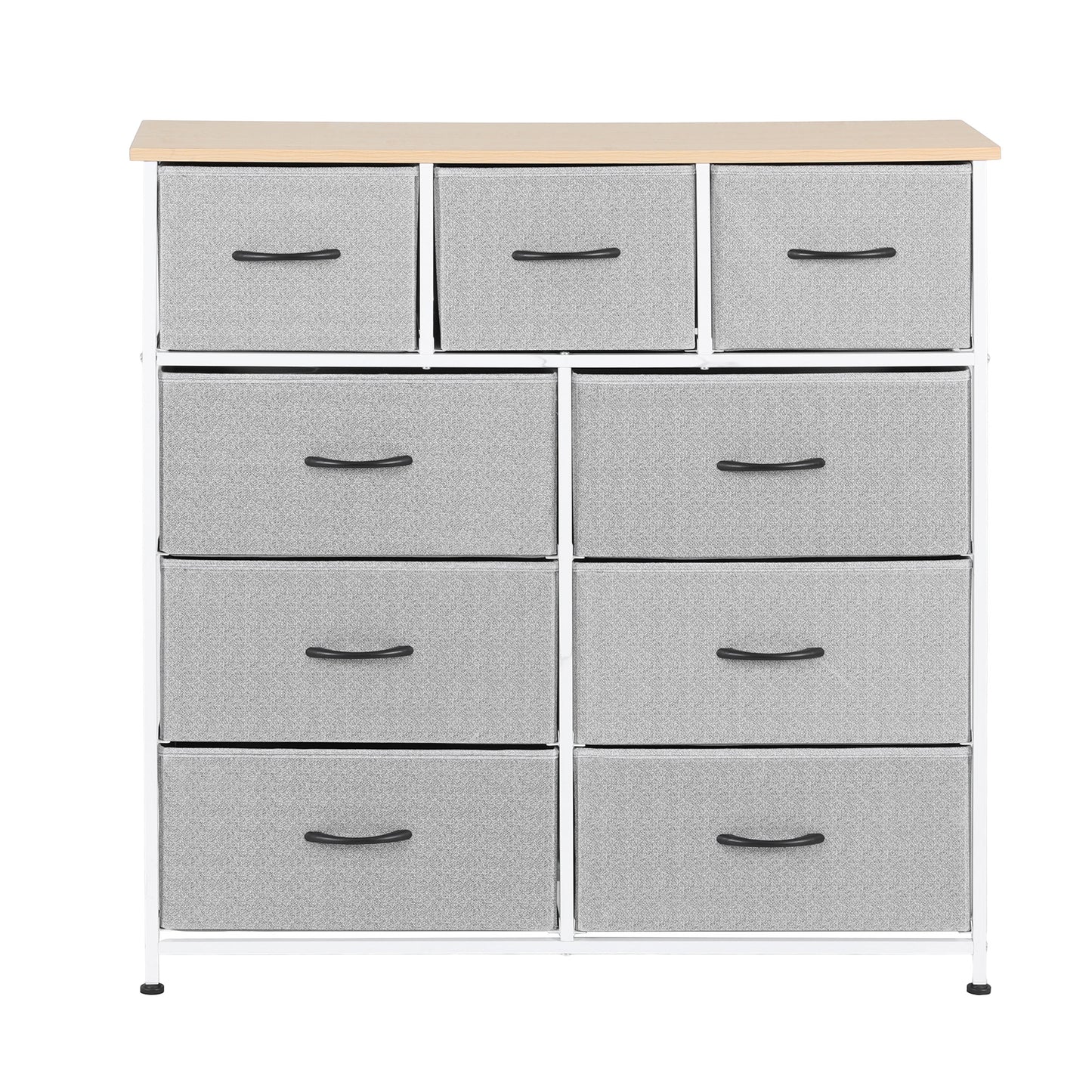 Artiss 9-Drawer Fabric Chest | Light Grey