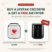 LIFEPAK CR2 Semi-Automatic Defibrillator + FREE Devanti 6.5L Air Fryer