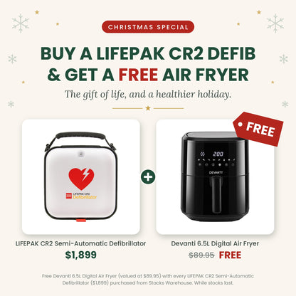 LIFEPAK CR2 Semi-Automatic Defibrillator + FREE Devanti 6.5L Air Fryer