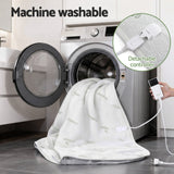 Machine washable bamboo electric blanket with detachable controller by washing machine