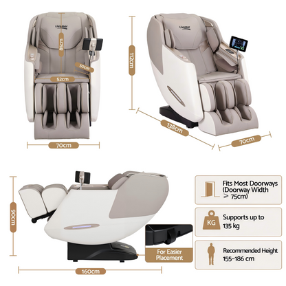 Livemor Elite 4D Massage Chair White