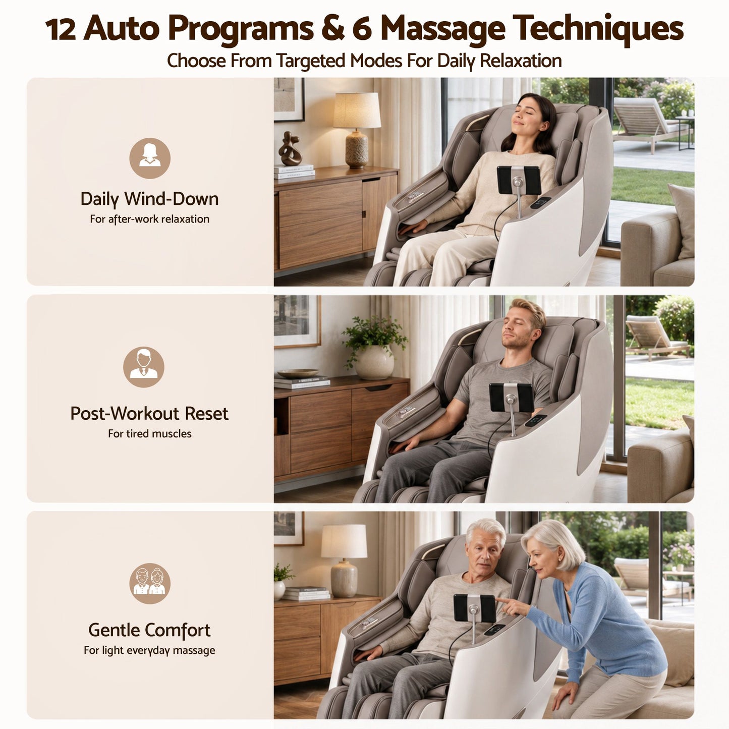 Livemor Elite 4D Massage Chair White