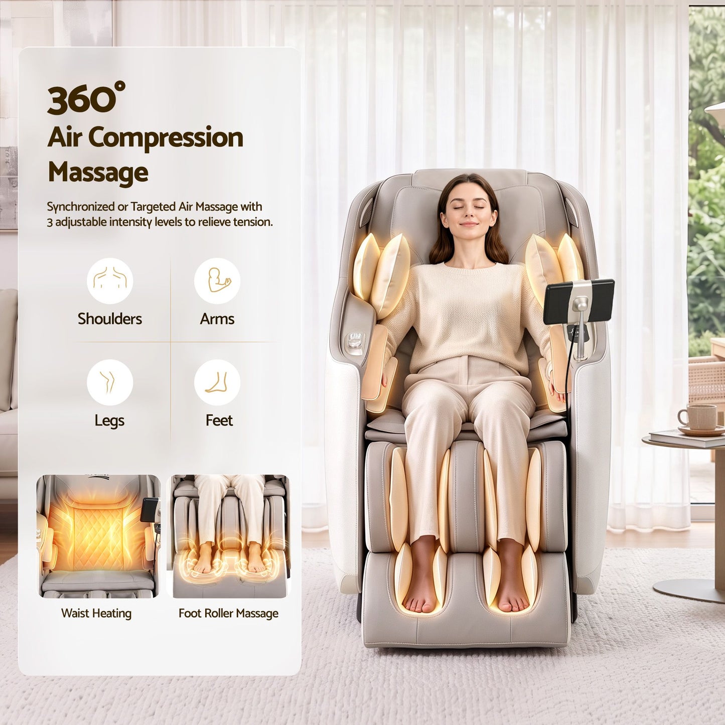Livemor Elite 4D Massage Chair White