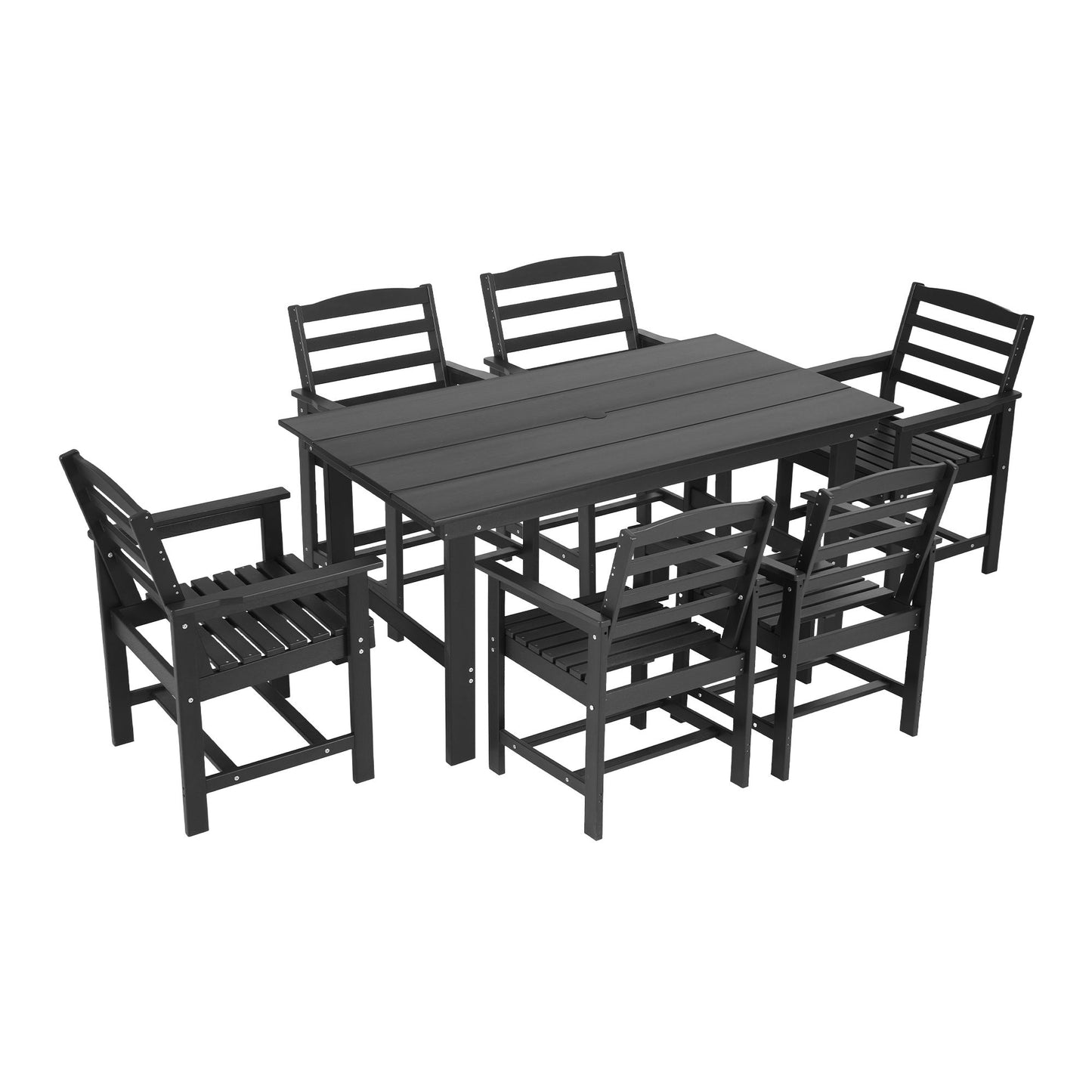 Gardeon 7 Piece Outdoor Dining Set HDPE Table and Chairs