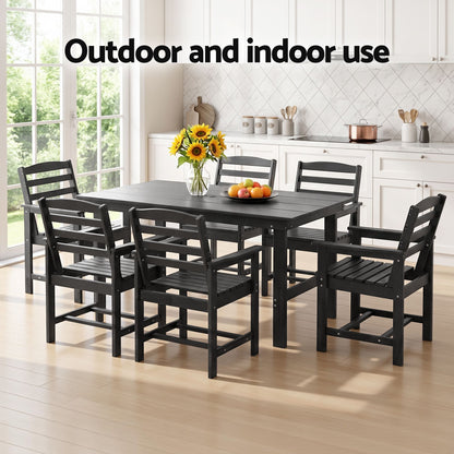 Gardeon 7 Piece Outdoor Dining Set HDPE Table and Chairs